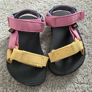 Teva Kids Pink and Yellow Strap Sandals